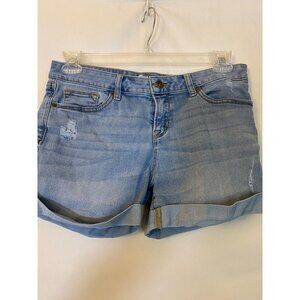STYLUS WOMENS SIZE 10 30 INCH WAIST JEAN DENIM SHORTS LIGHT BLUE